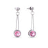 Sudraba auskari "Bonbon (Light Rose)" ar Swarovski™ kristāliem